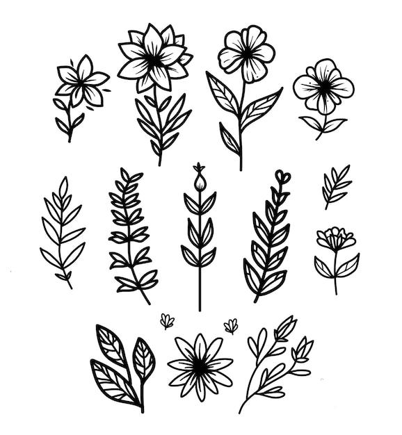 motif de feuilles et de fleurs