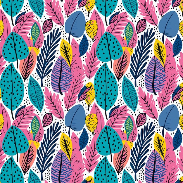 Le motif des feuilles tropicales Conception graphique sans couture