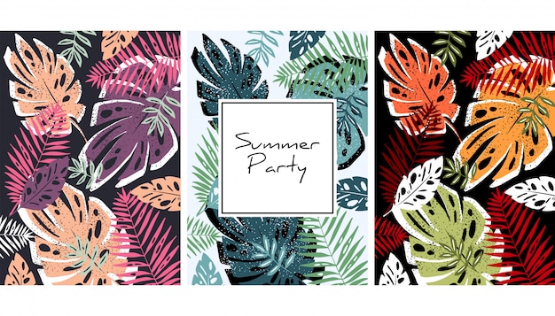 Motif Feuilles Tropicales