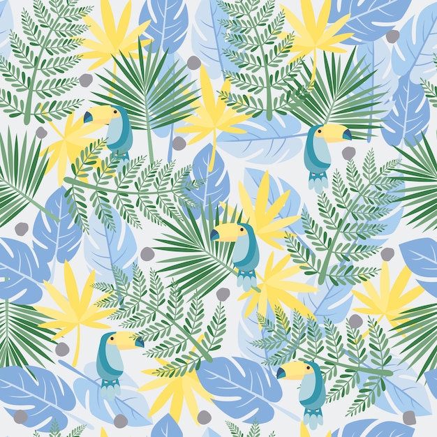 Motif De Feuilles Tropicales