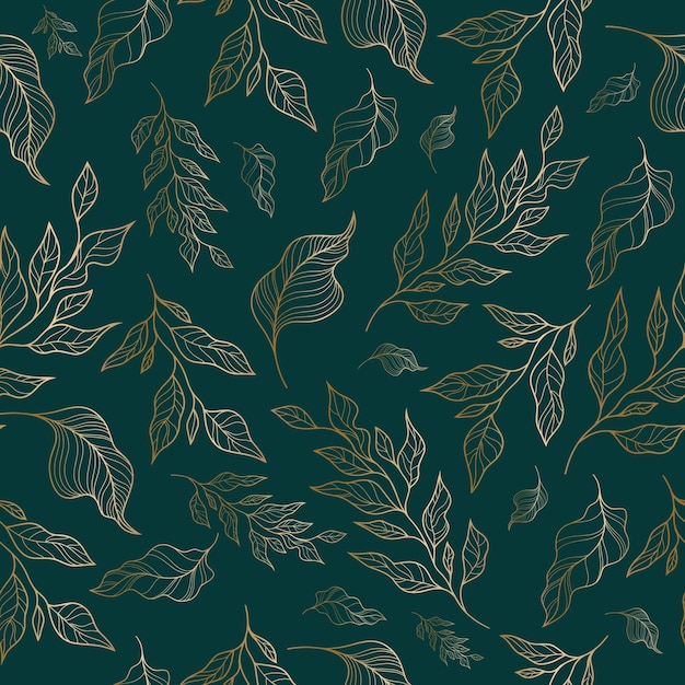 Motif de feuilles vertes