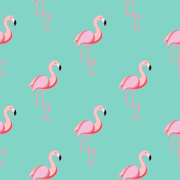 Motif de flamant rose sans soudure mignon