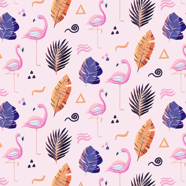 Motif Flamant Rose