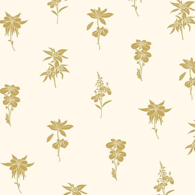 Vecteur le motif de fleur d'or