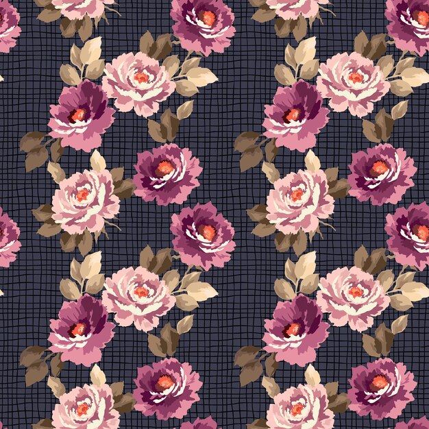 motif de fleur pour foulard et impression textile fond vectoriel de conception de foulard en soie