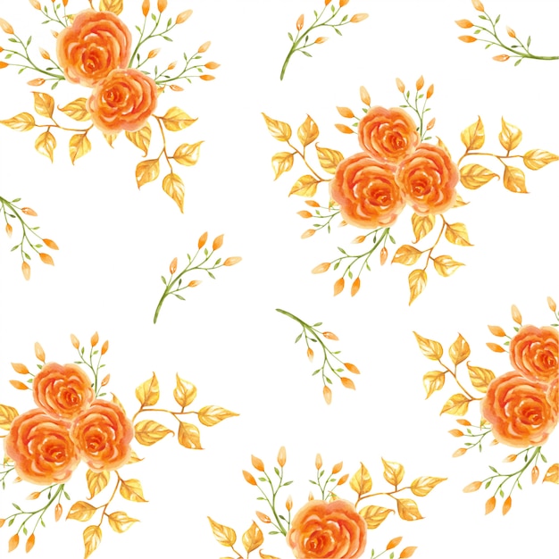 Motif De Fleur Rose Orange