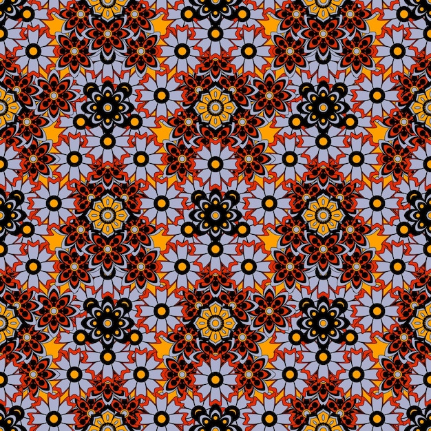 Vecteur motif de fleurs abstraites sans soudure motif de répétition