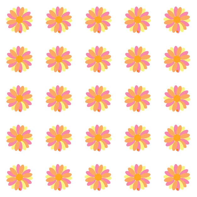 Motif de fleurs colorées