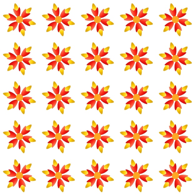 Vecteur motif de fleurs colorées