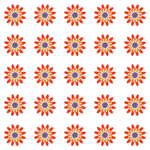 Vecteur motif de fleurs colorées