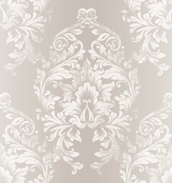 Motif De Fleurs Damassé Baroque