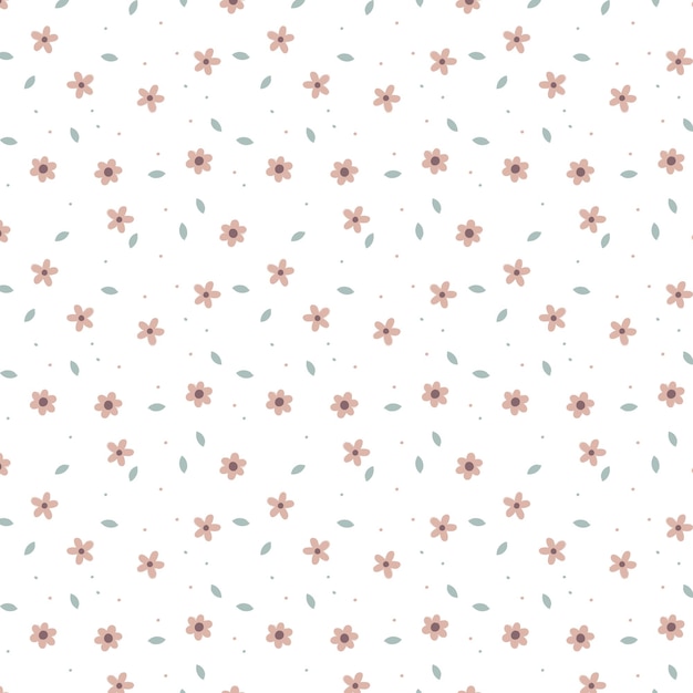 Motif de fleurs florales dessinées à la main Illustration vectorielle