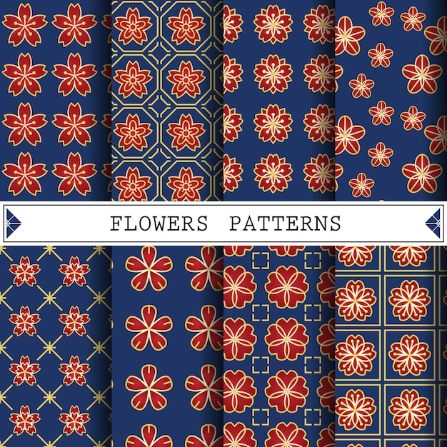 Vecteur motif de fleurs pour les textures de fond ou de surface de pages web