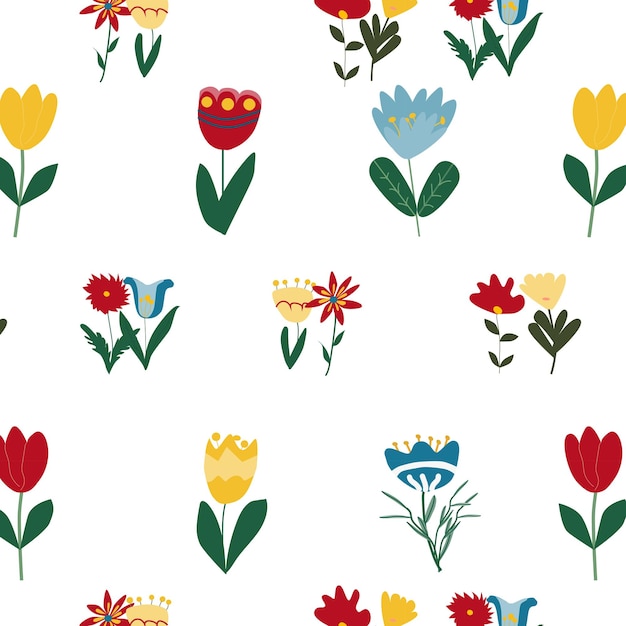 motif de fleurs de printemps et d'été