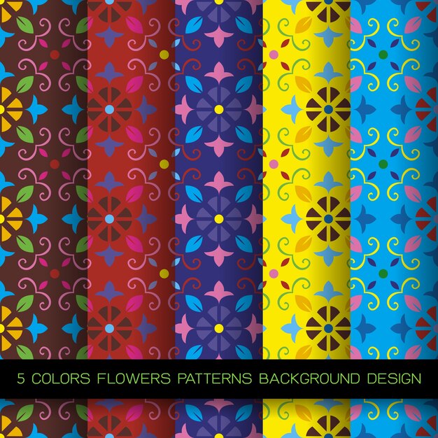 Motif de fleurs sans soudure de vecteur papier peint