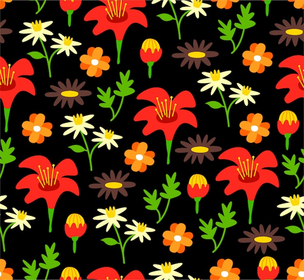 Motif De Fleurs Sans Soudure