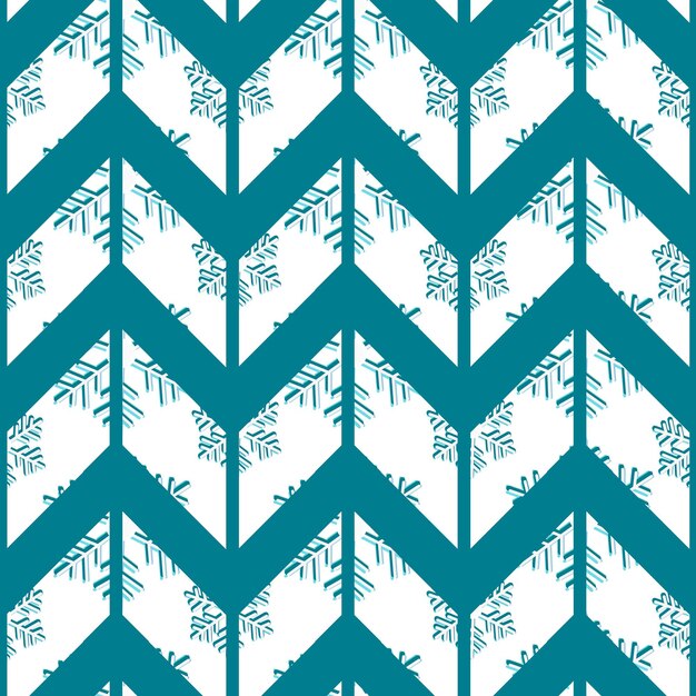 Motif de flocon de neige d'hiver Chevron