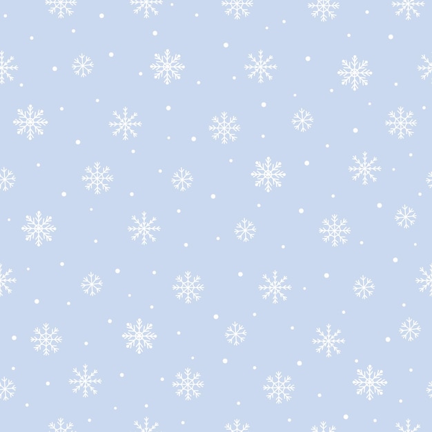 Motif De Flocon De Neige De Noël Sans Couture Joyeux Noël Bonne Année Neige Blanche