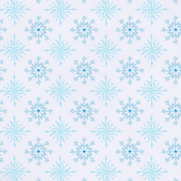 Motif de flocons de neige aquarelle