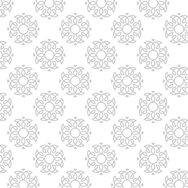 Motif Floral Abstrait Sur Fond Blanc