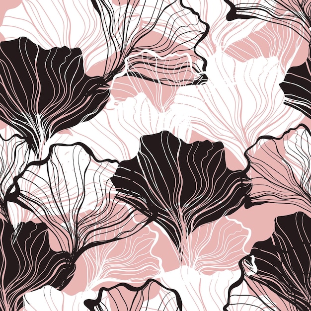 Motif floral abstrait sans couture Illustration vectorielle