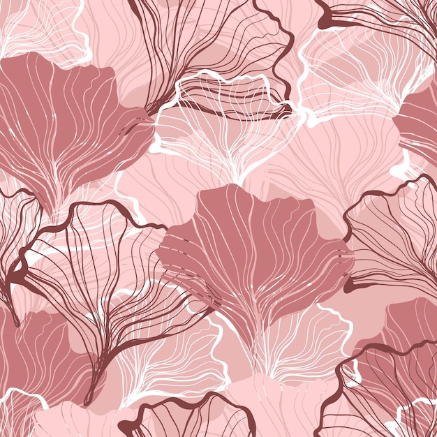 Motif Floral Abstrait Sans Couture Illustration Vectorielle