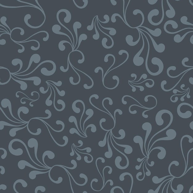 Vecteur motif floral abstrait sans soudure foncé