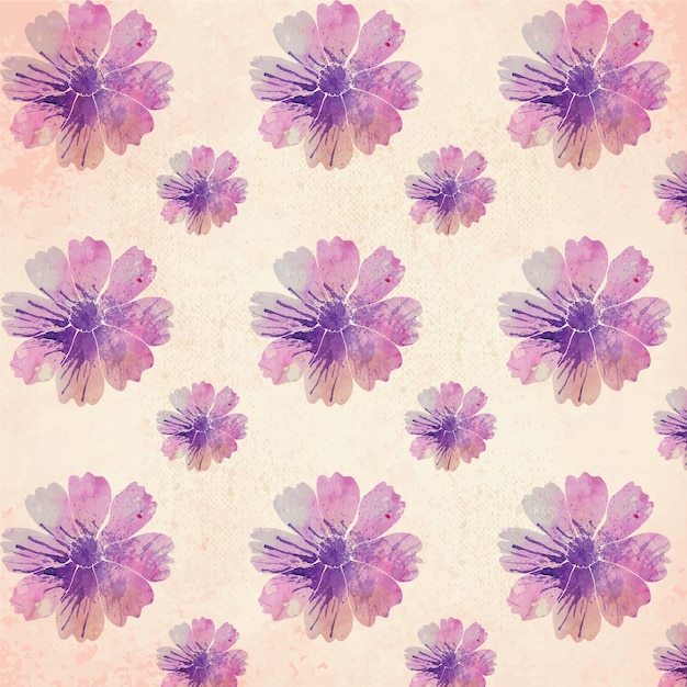 Motif floral aquarelle