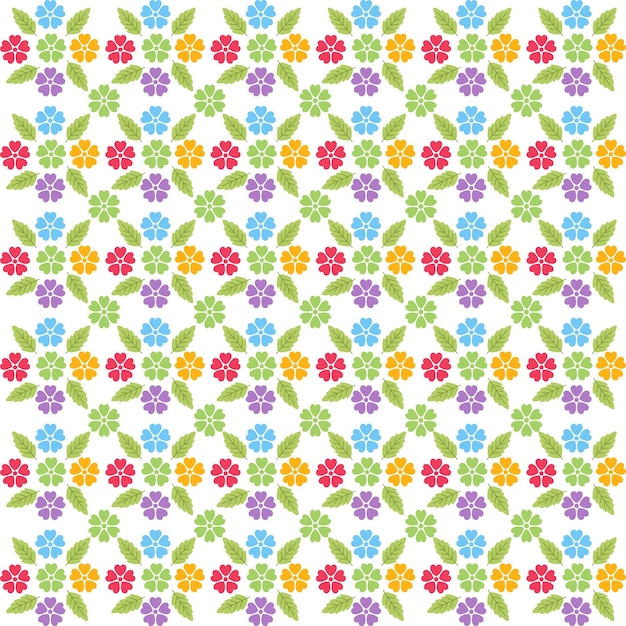 Vecteur motif floral coloré