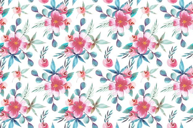 Motif Floral De Conception Aquarelle