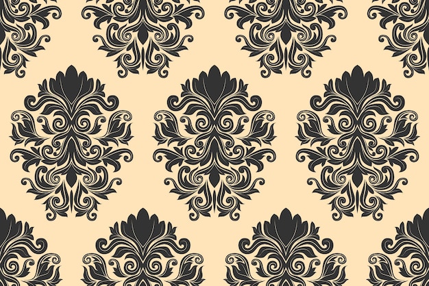 Motif floral damassé sans soudure.