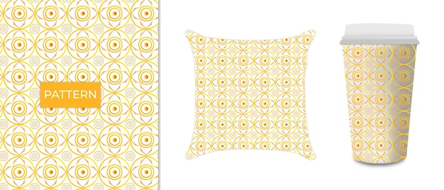 Vecteur motif floral doré de luxe avec fond blanc