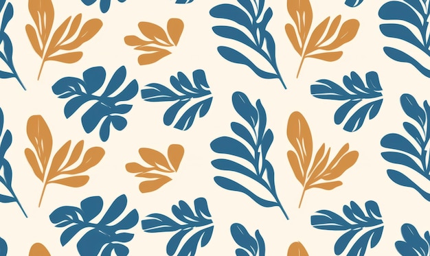 Motif Floral Fabriqué à Partir De Formes De Feuilles Organiques Abstraites Motif Moderne Sans Couture