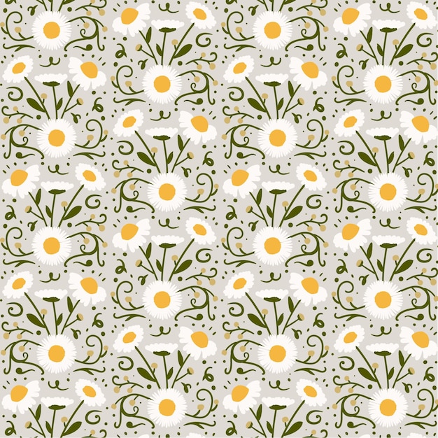 Motif floral de fleur de marguerite de beauté