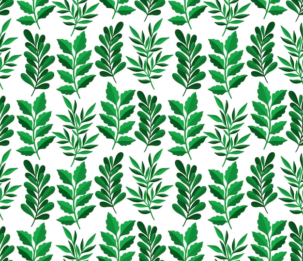 Motif Floral De Fond Sans Couture Motif De Répétition De Plantes Botaniquesbelle Ornement De Feuille De Branche...