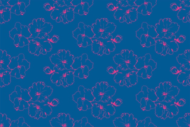 Motif Floral Fond Vectorielle Continue Feuillage Et Fleur Papier Peint Design De La Nature