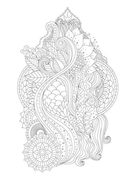 Le motif floral indien du mehendi