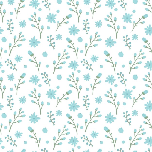 Motif Floral Jolies Fleurs Sur Fond Blanc Impression De Petites Fleurs Ditsy Print Texture Vectorielle Continue Fond Floral Vintage