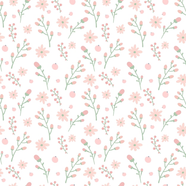 Motif Floral Jolies Fleurs Sur Fond Blanc Impression Avec De Petites Fleurs Roses Impression Ditsy Joli Modèle De Fleur élégant Pour Les Imprimantes à La Mode