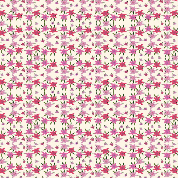 Vecteur motif floral rose sur fond blanc