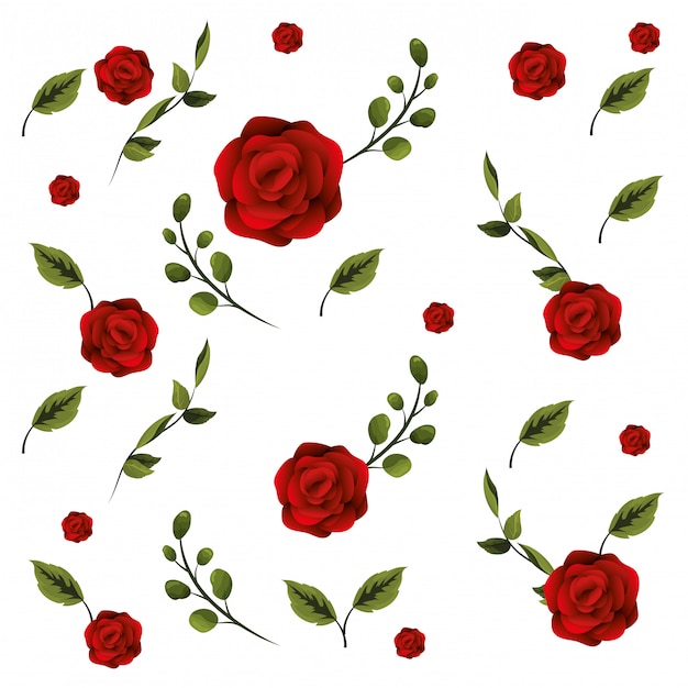 Motif floral avec des roses