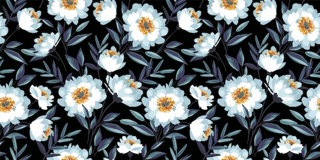 Motif Floral Sans Couture Conception Vectorielle Pour La Décoration Intérieure En Tissu De Couverture En Papier Et Autres