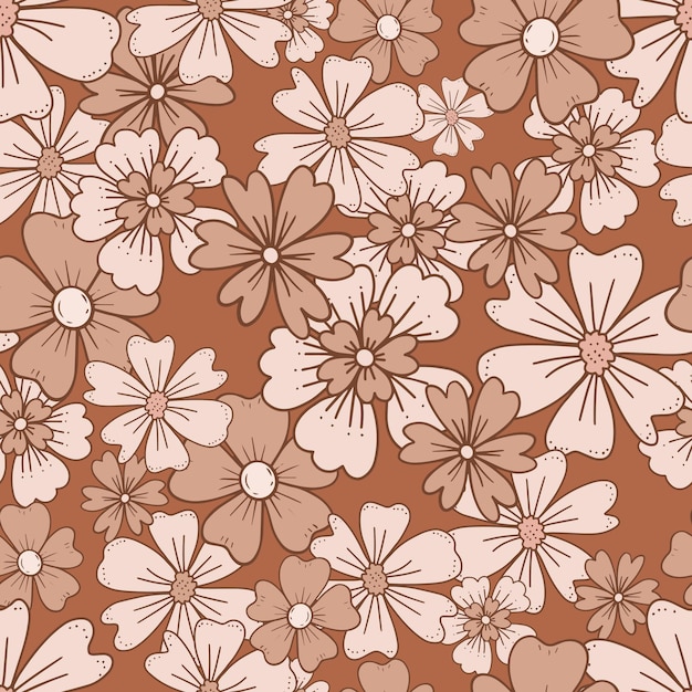 Motif floral sans couture Conception vectorielle pour la décoration intérieure en tissu de couverture en papier