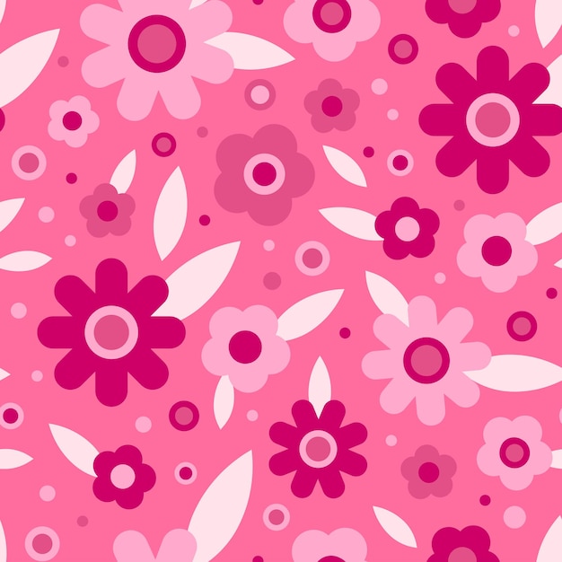 Motif Floral Sans Couture De Couleur Rose Abstrait Simple