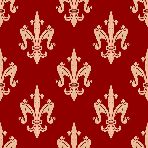 Vecteur motif floral sans couture fleurdelis français