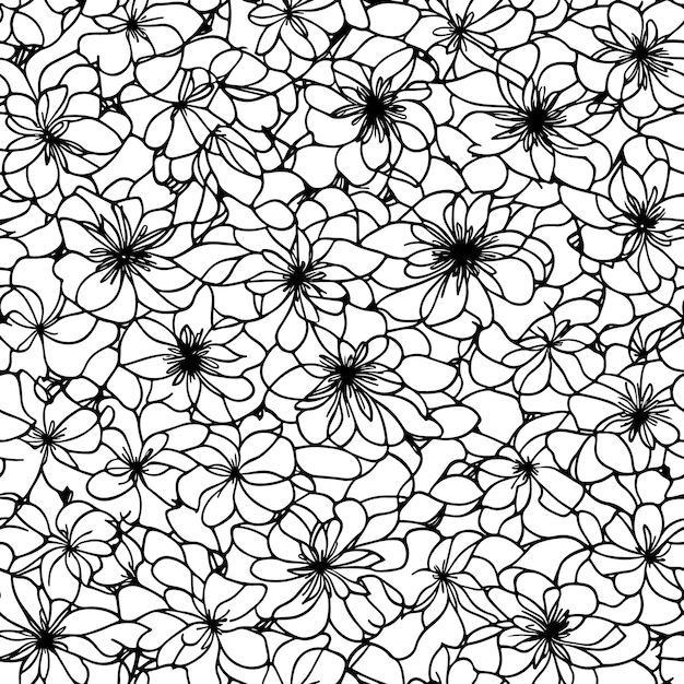 Vecteur motif floral sans couture motif de lignes de fleurs diagonales motif de ligne illustration vectorielle