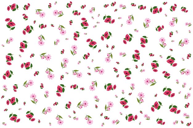 Motif Floral Sans Couture Avec Petite Fleur Vecteur