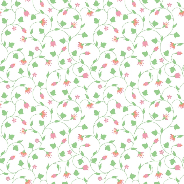 Motif Floral Sans Couture Avec De Petites Fleurs Roses