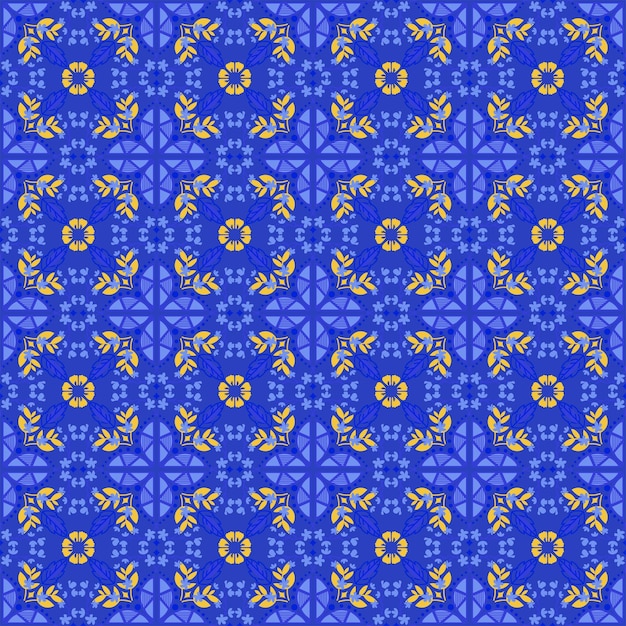 Motif Floral Sans Soudure Fond Jardin Nature Damassé Ornement Aborigène Art