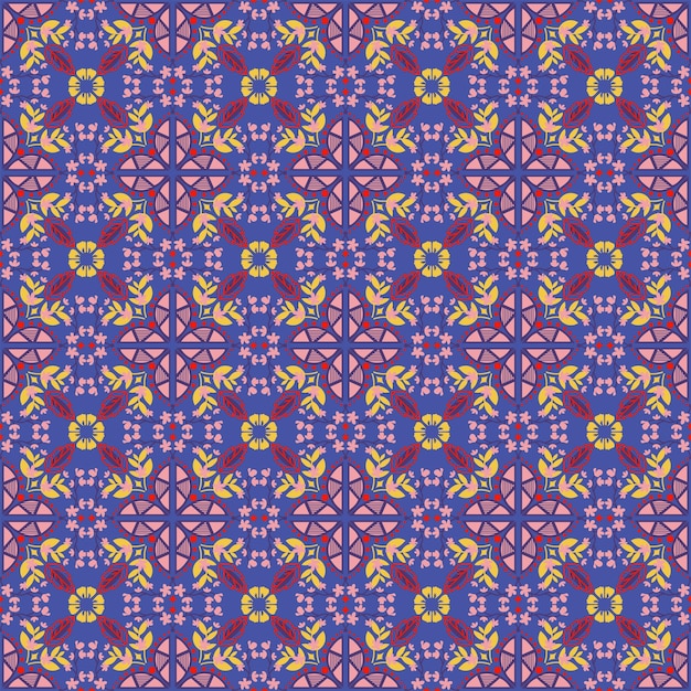 Motif Floral Sans Soudure Fond Jardin Nature Damassé Ornement Aborigène Art